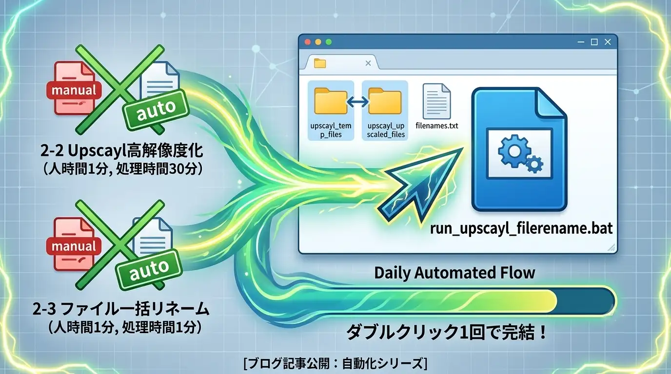Upscayl自動化バッチ処理